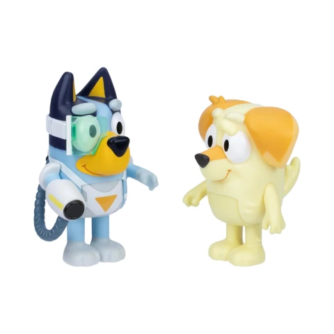 Bluey Chucky and Bluey Surprise Blaster Suit Figure 2 Pack