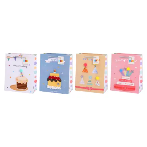 Mikirei Gift Bags Birthday Assorted Large 8pcs