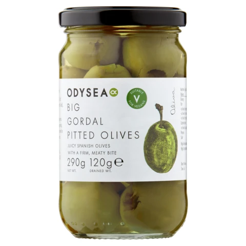 Odysea - Pitted Green Big Gordal Olives in Brine - 290g