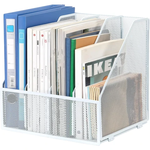 Desktop Metal A4 Magazine File Holder,White