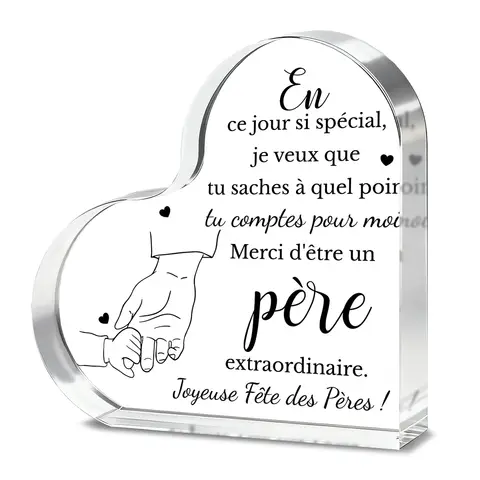 Alphynix Plaque cadeau Fête des pères en acrylique