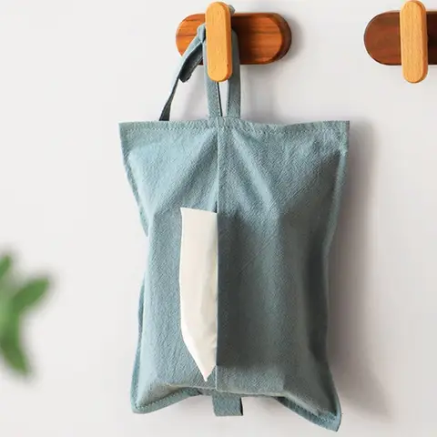 1PC Portable Tissue Bags, Hanging Tissue Dispensers for Multiple Places,blue