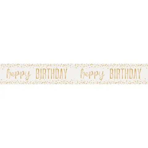 Unique Party Confetti Gold Foil Banner, 2.74m