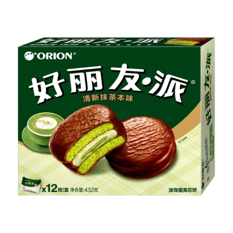Orion Pie Fresh Matcha Flavor, 12 Pies, 432g