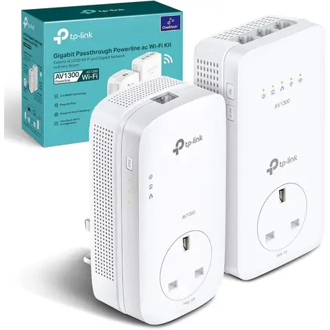 TP-Link TL-WPA8631P KIT AV1300 Gigabit Powerline Wi-Fi Extender Kit