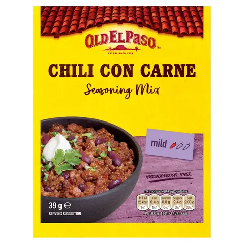 OLD EL PASO Chilli Con Carne Seasoning Mix 39g