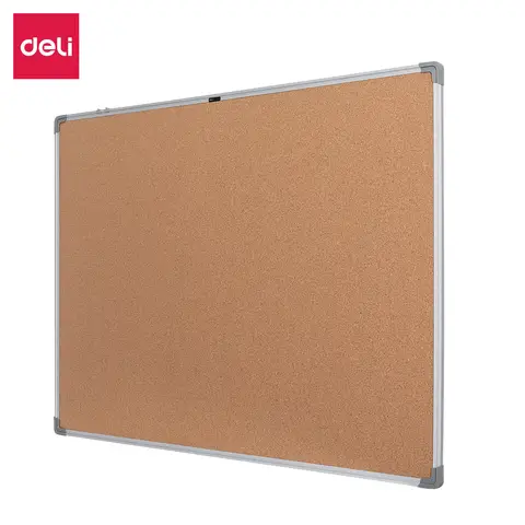 Deli Notice Board 1200x900mm for Office & Home Organization - Yellow, Single Pack