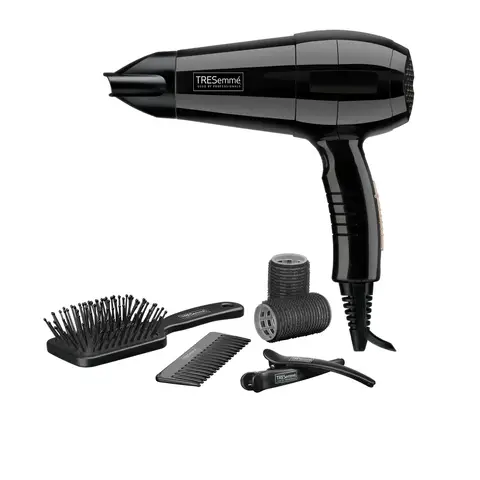 Tresemmé Salon Dry & Style Hair Dryer, 2000W Power, 2 Heat & Speed Settings, Cool Shot Function, Black, 5515U