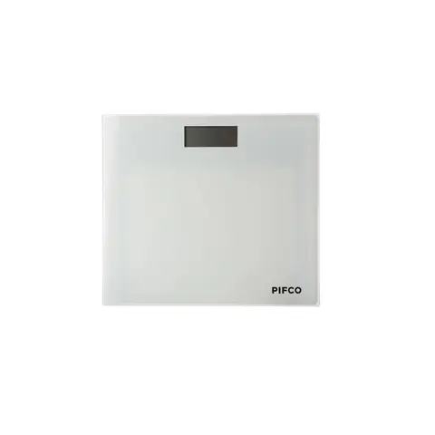 Pifco Electronic Digital Weighing Scales, Precision LCD Display, Toughened Safety Glass, Weight Management, Slim Modern Design, White 
