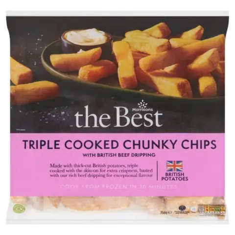 Morrisons The Best Triple Cooked Beef Dripping Chips 750g