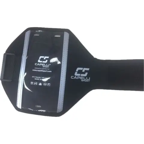 Slimline Armband with Reflective Printing 
Key Pocket and Clear Touchscreen Compatible Pocket