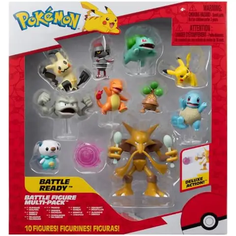 Pokemon Battle Figure Set - 10 stuks, Multi