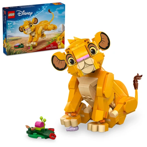 LEGO Disney 43243 Simba, le Lionceau du Roi Lion - Set de Construction
