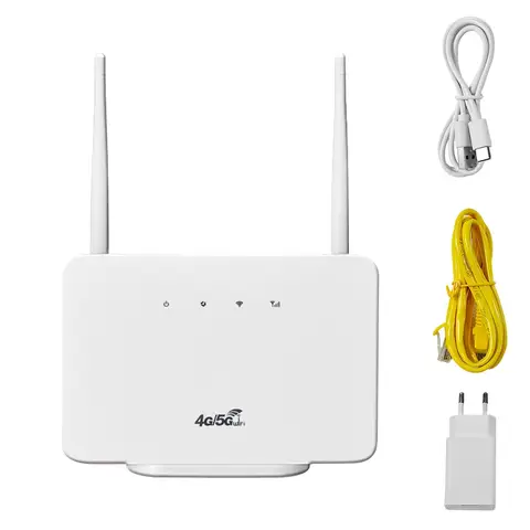 4G-Router, 300 Mbit/s, 2,4 GHz, WLAN, mit SIM-Kartensteckplatz, hohe Geschwindigkeit, geeignet für Zuhause, Büro, Arbeit und Reisen, weiß