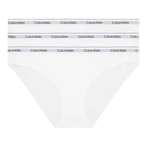 Calvin Klein - 3er-Pack Bikini-Slips - Icon-Logo - Weiß M