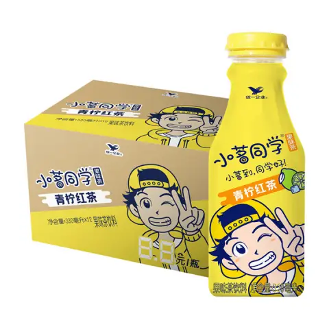 Unif Doubility Lime Black Tea Drink 480ml 统一小茗同学青柠红茶480ml