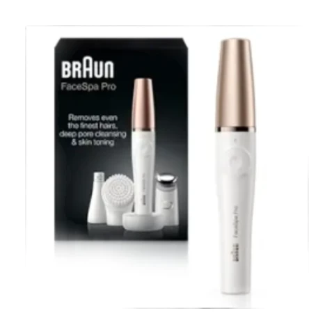 Braun FaceSpa Pro 911 Épilateur Visage 3-en-1 Épilation, Nettoyage et Tonification de la Peau