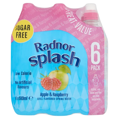 Radnor Splash Apple & Raspberry Still Water 6 X 500ml