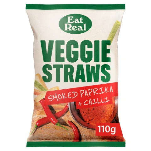 Eat Real - REALEST Smoked Paprika & Chilli Veggie Straws - 10 x 110g