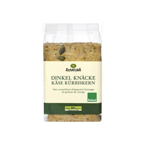 Alnatura Bio Dinkel-Knäckebrot Käse Kürbiskern 200 g
