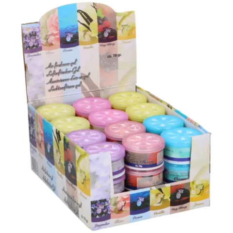 Lufterfrischer-Gel - 70 g - 6 Düfte nach dem Zufallsprinzip versendet