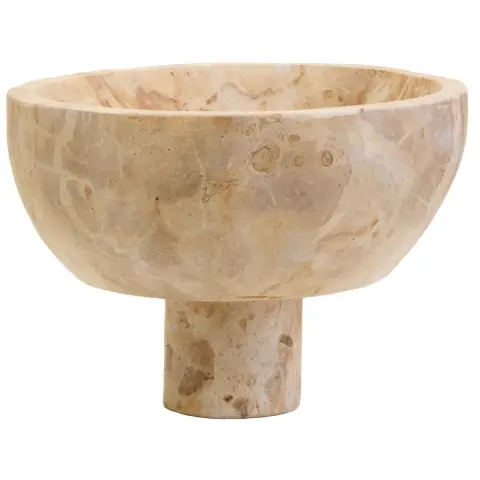 Santino Chocolate Marble Pedestal Bowl