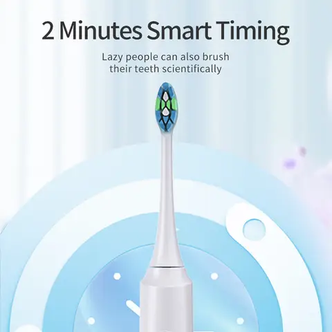 Rushi R-C32 Electric Toothbrush with Copper-Free Brush Head - White