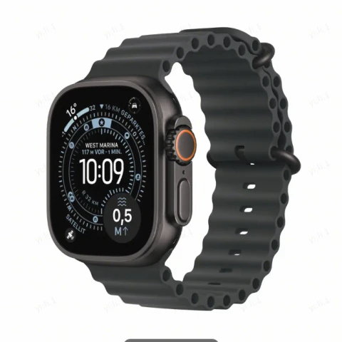 APPLE Watch Ultra 3 GPS + Cellular 49mm Schwarzes Titangehäuse mit Schwarzem Ocean Armband