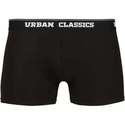 Urban Classics Herren Boxershorts 2er-Pack Unterwäsche - Schwarz/Anthrazit Größe L