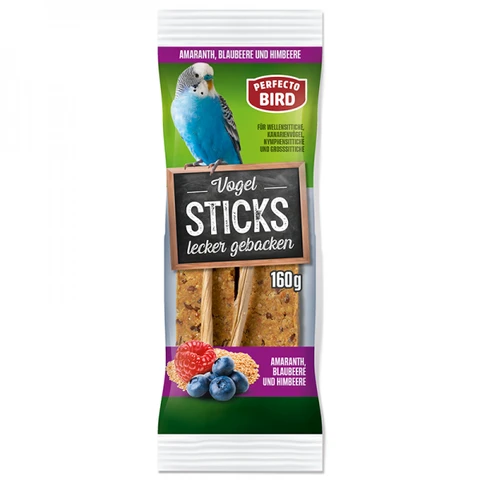 Perfecto Bird Sticks mit Amaranth, Blaubeere und Himbeere 160 g