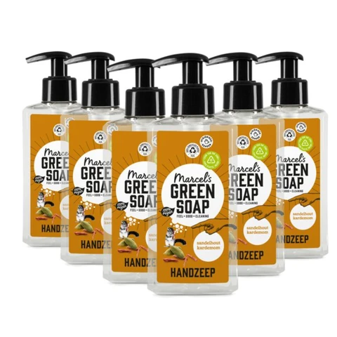 Marcel's Green Soap Handzeep - Sandelhout & Kardemom - 6 x 250 ml
