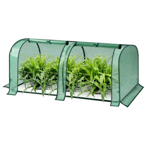 WOLTU Foliengewächshaus, Gewächshaus wasserdicht, Tomatengewächshaus wetterfest, PE Gitterfolie, Mehrzwecktreibhaus Pflanzenhaus für Garten Balkon, 130 x 60 x 50 cm, Grün