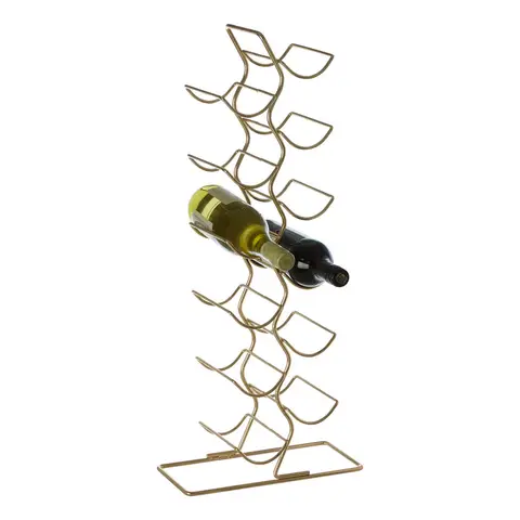 Maison by Premier Wren 12 Bottle Wine Rack With Gold Finish