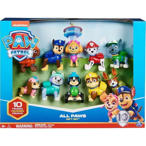 Spin Master PAW Patrol Figuren Cadeaupakket - 10 stuks, 10e Verjaardag