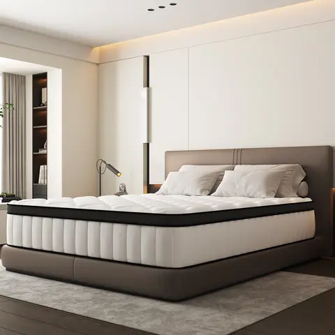 Matras, 7-zone pocketveringmatras, 90 x 200 cm, 25 cm hoog, H3, orthopedisch matras, inclusief hoeslaken, ademend 9-zijdig materiaal, voor kinderen en volwassenen