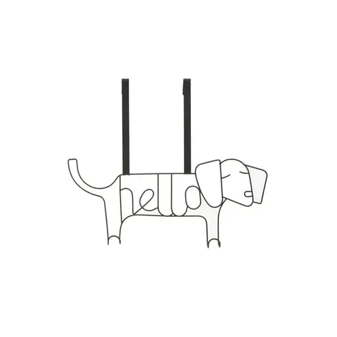 Maison by Premier Stylish Design Black Sausage Dog Hanger, Versatile Storage Over Door Hooks, Sturdy Hanging Hooks For Store