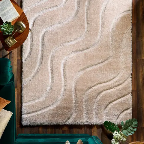 Origin Rug Soft Carved Wave Cream 160x230cm
