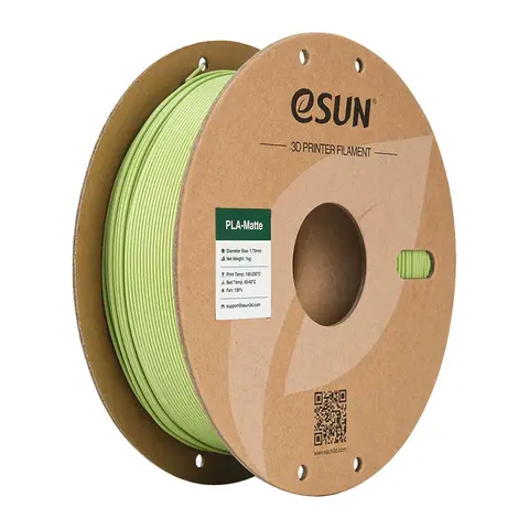 eSUN PLA-Matte 3D-Druck-Filament 1,75 mm - Matcha-Grün 1 kg, Fortschrittliche matte Textur ordentlich aufgewickelt einfach zu bedienen 3D-Druckmaterial für FDM-Drucker