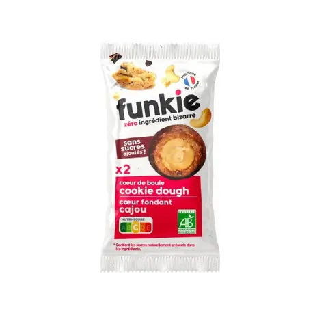 FUNKIE Cœur de boule cookie dough avec cœur fondant cajou biologique - 36 g