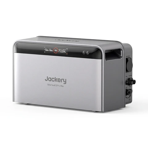[Lieferung am nächsten Tag] Jackery SolarVault 3 Pro Max Balkon-Solarenergie-System mit Speicher, 2500 W, 4 MPPT, 4000 W PV-Eingang, 2500 W Notstromversorgung, Erweiterbar auf bis zu 15 kWh
