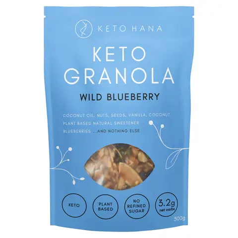 Keto Hana Wild Blueberry Keto Granola 300g
