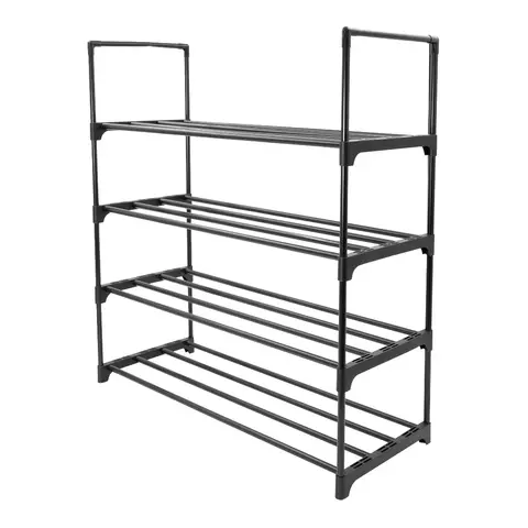 Anika 4-Tier Shoe Rack - Black