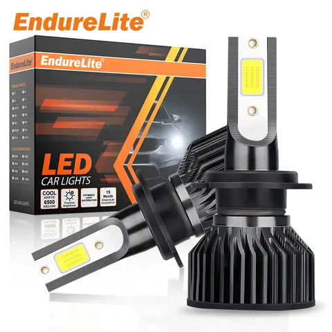 ENdureLite  9005 LED Light Bulbs, 6000K Pure White, Plug & Play, Efficent Cooling System,13000LM Brighter Lights Headlight, Pack of 2