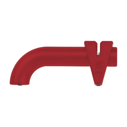 Zwilling TWINSHARP Messerschärfer, 17 cm, Rot, ABS-Kunststoff, mit Edelstahl- und Keramikscheiben für grobes und feines Schärfen