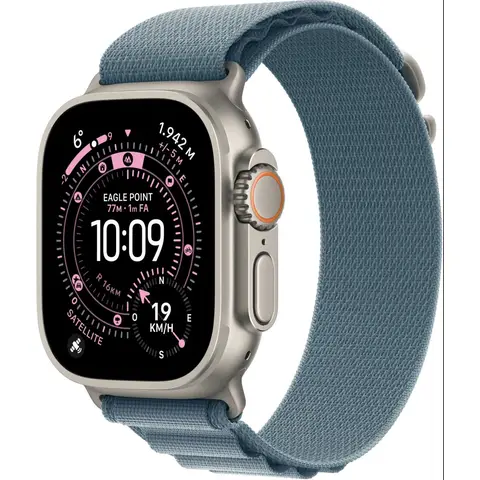 APPLE Watch Ultra 3 GPS + Cellular 49mm Natural Titanium Case with Light Blue Alpine Loop - Mediu