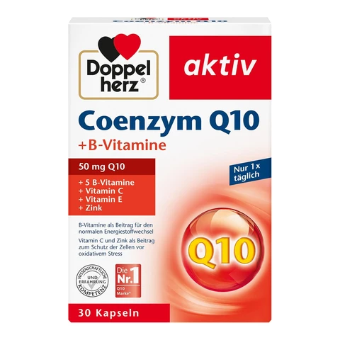 Doppelherz Coenzym Q10 + B-Vitamine - mit Zink, Vitamin B6, B12 und C als Beitrag zur normalen Funktion des Immunsystems - 30 Kapseln (1er Pack)