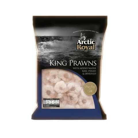 Arctic Royal Raw Peeled & Deveined King Prawns IQF 31/40 1kg (700g Net)