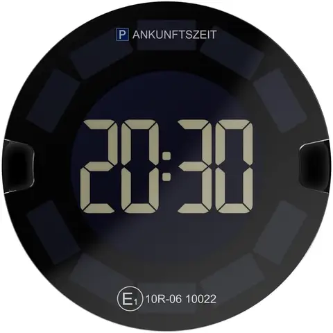 OOONO P-DISC 3 Elektronische Parkscheibe Solar mit Zulassung für Auto - Automatische digitale Parkscheibe elektrisch - Solarbetriebene Parkuhr mit bis zu 5 Jahren längerer Batterielebensdauer