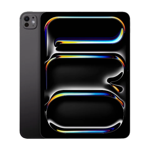 "Apple 13" iPad Pro (M4): Ultra Retina XDR Display, 256 GB, 12-MP-Frontkamera im Querformat/12-MP-Hauptkamera, LiDAR-Scanner, WiFi 6E und 5G mit eSIM, Face ID, Standardglas - Space Black"