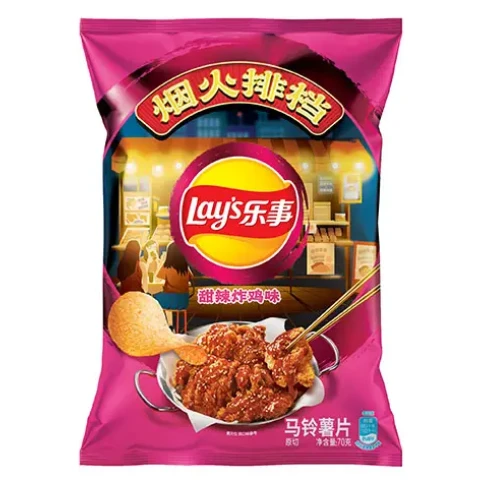 LAY Kartoffelchips - Süßes und Scharfes Hähnchen 70 g